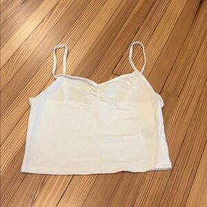 White Spaghetti Strap Crop Top